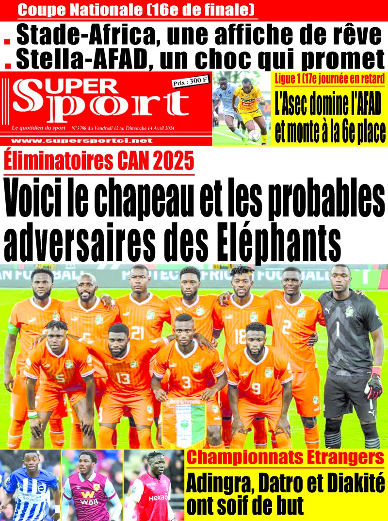 Une Supersport N°3798 du Vendredi 12 au Dimanche 14 Avril 2024